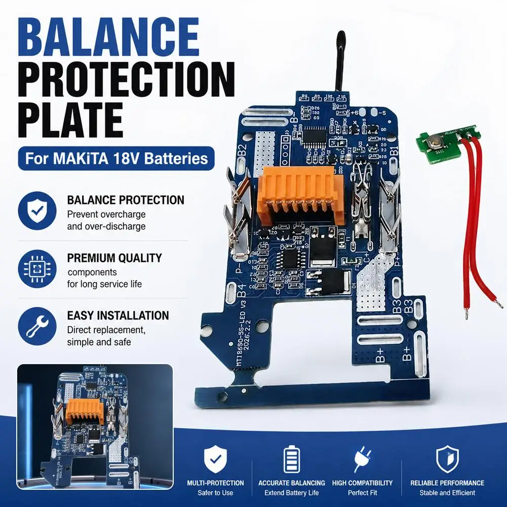 18V For Makita BL1830/1840/1850/1860 Lithium Ion Battery BMS PCB Protection Board With Full Communication Protection Function ﻿