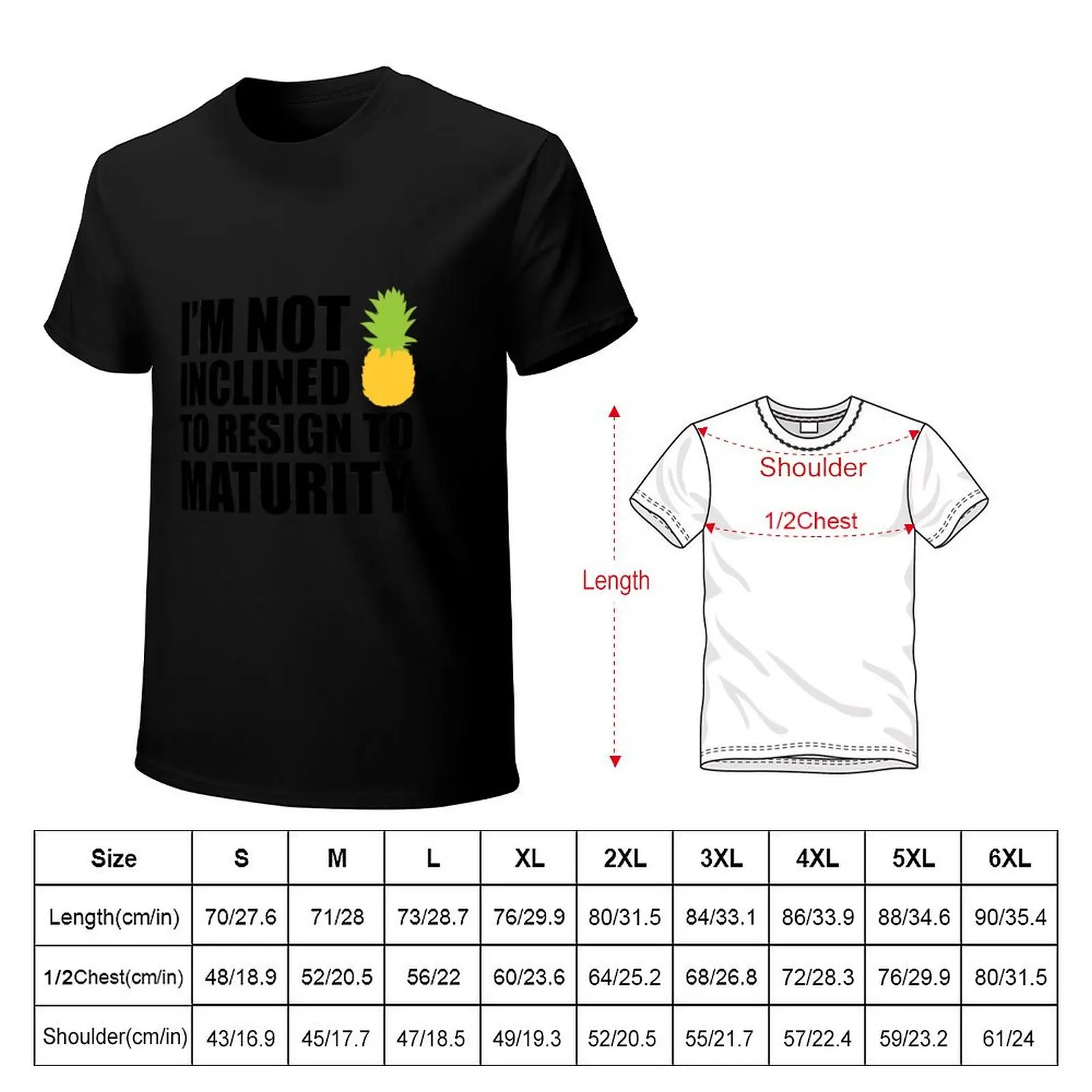 I'm Not Inclined To Resign To Maturity T-Shirt Running Gym Short Sleeve Sports Tee