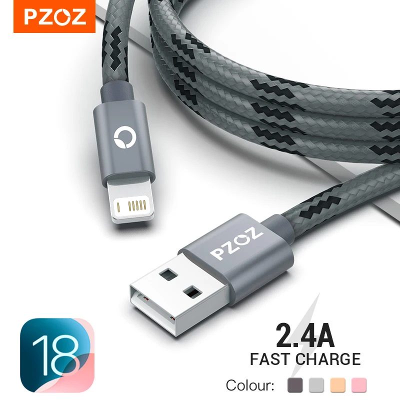 PZOZ Cable Usb para cable de iphone 14 13 12 11 pro max Xs Xr X SE 2 8 2 8 2 8 2 8 7 6 plus 6s 5s ipad aire mini 4 rápido cables de carga para