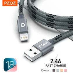 Pzoz Cáp USB Iphone Cáp 14 13 12 11 Pro Max XS XR X Se 2 8 7 6 Plus 6 S 5 S iPad Air Mini 4 Cáp Sạc Nhanh Cho iPhone Sạc