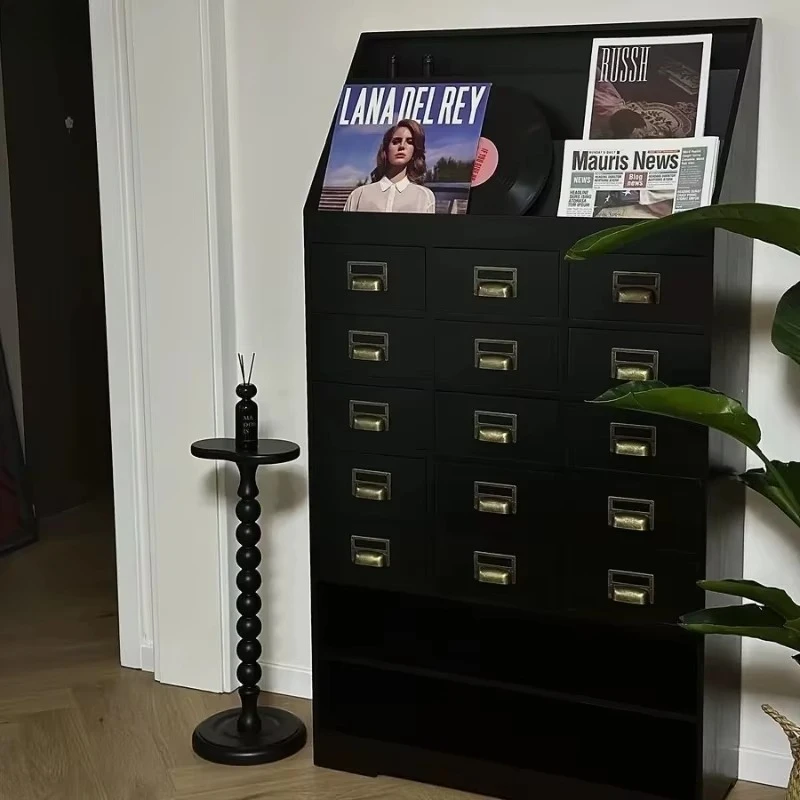 PG   living room multi-drawer decorative locker American retro magazine record traditional Chinese medicine chest storage