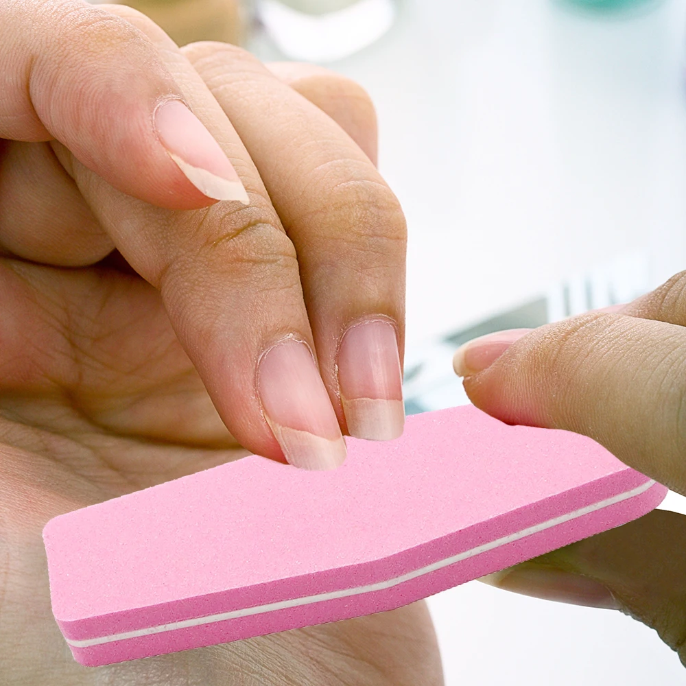 20/50 قطعة ملفات الأظافر 100/180 حصى الصنفرة مجلس الإسفنج الملفات إزالة هلام طلاء الأظافر الرملي الأظافر ملف عازلة كتلة أدوات مانيكير #6