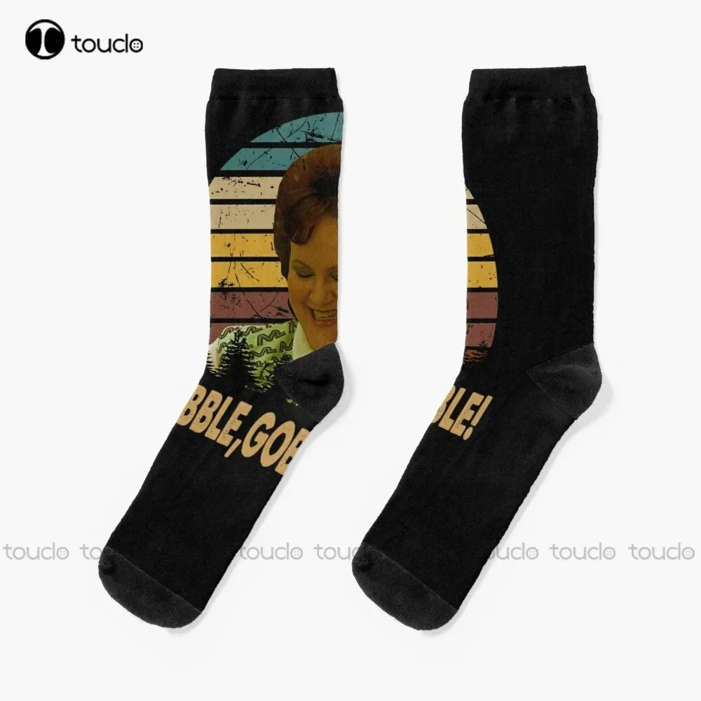 

Vintage Planes Trains And Automobiles Films - Gobble Gobble Gobble! Socks Football Socks Youth Boys Thanksgiving Custom Sock