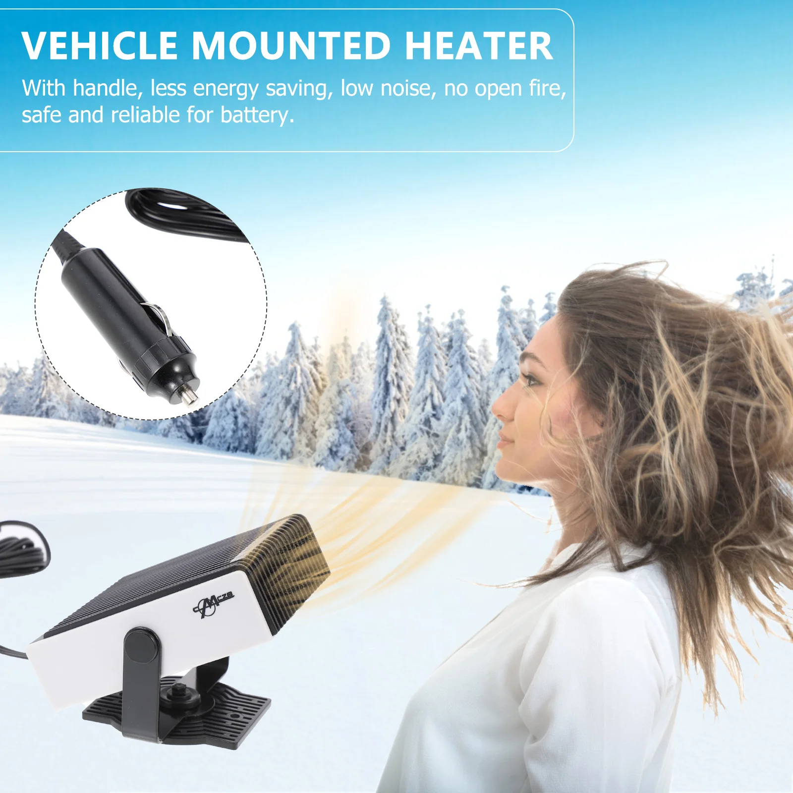 

12V Portable Car Heater Defroster Automatic Heating Hot Cold Fan Function Car Warmer Snow Defogger Safe Driving Cleaner