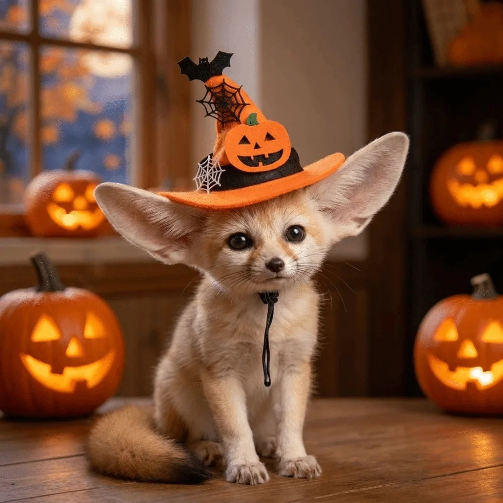 Gift Adjustable Pumpkin Bell Pet Hat Bow Tie Hairball Halloween Cat Hat Spider Web Bat Unique Dog Wizard Hat Costume Dress Up