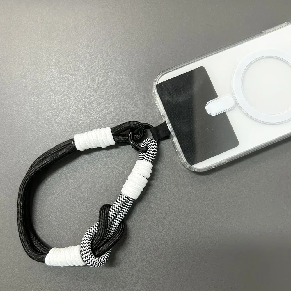Korean Mobile Phone Lanyard, Short Phone Pendant Key Chain, Portable Outdoor Climbing Rope, Buckle, Anti Release, Wrist Strap