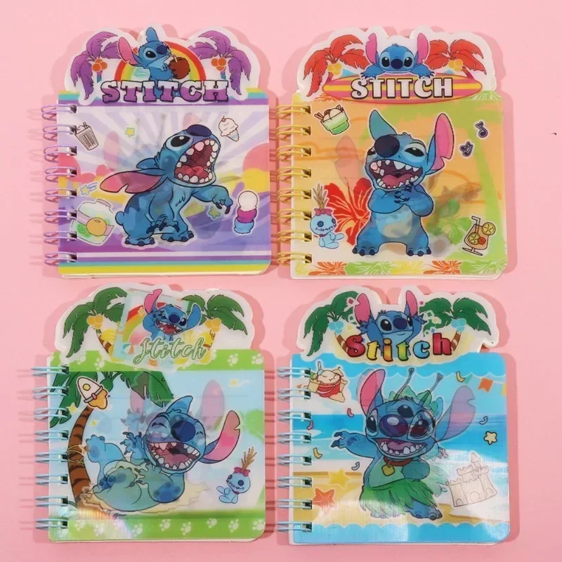 Disney Stitch 3D โน้ตบุ๊คน่ารักการ์ตูนอะนิเมะ Stitch Kawaii Mini ไดอารี่เด็กการเรียนรู้อุปกรณ์สํานักงานวันหยุดของขวัญ