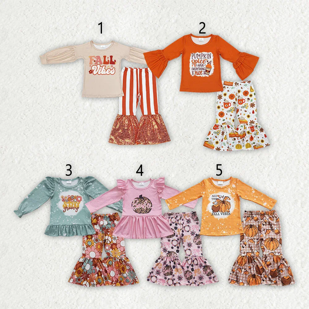 

Wholesale Baby Girls Western Long Sleeve Top and Pants Halloween Outfit
