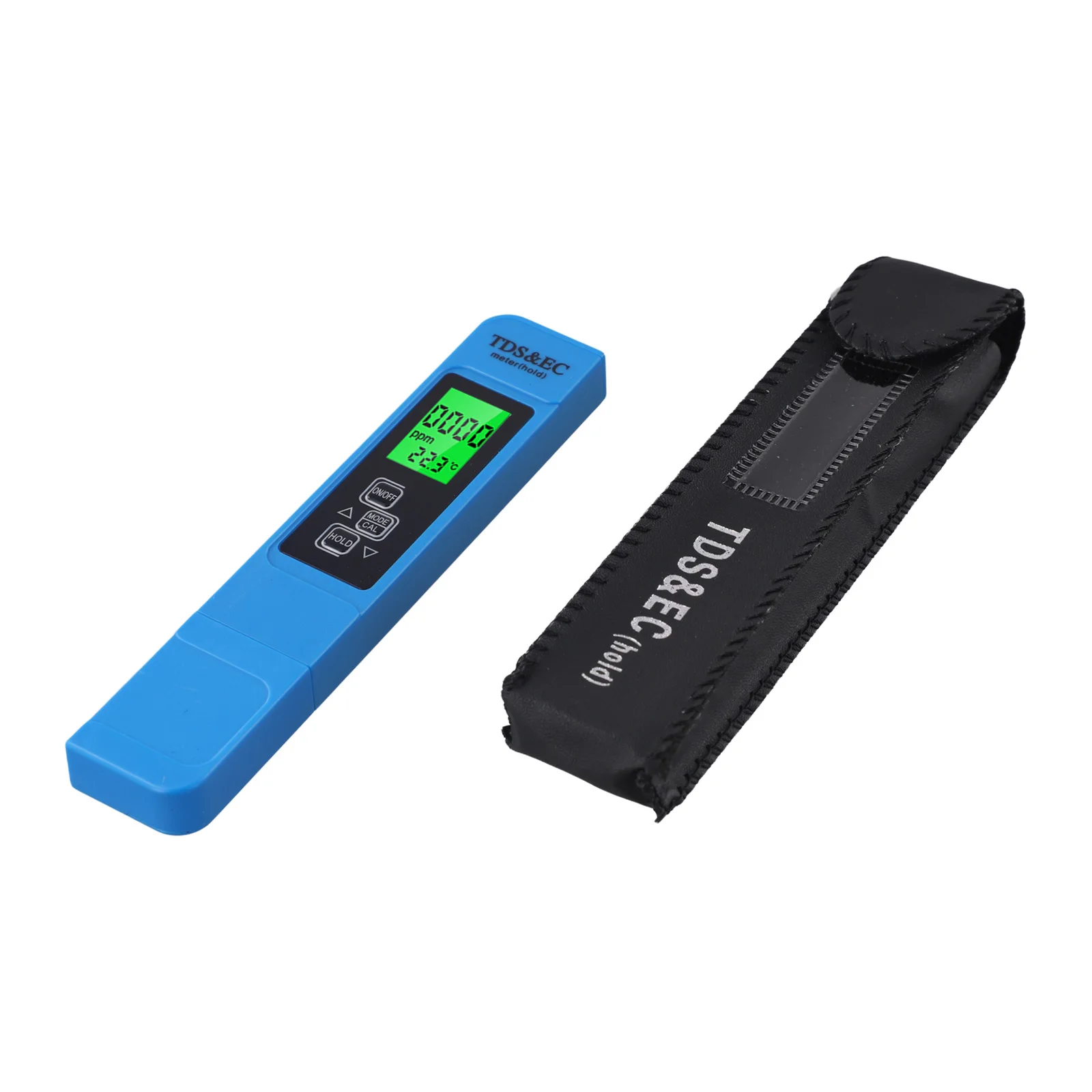 Pool Testing Water Quality Tester 152*30mm 1PC ABS Blue Digital LCD Fish Pond Leather Case Temp Test Meter Pen