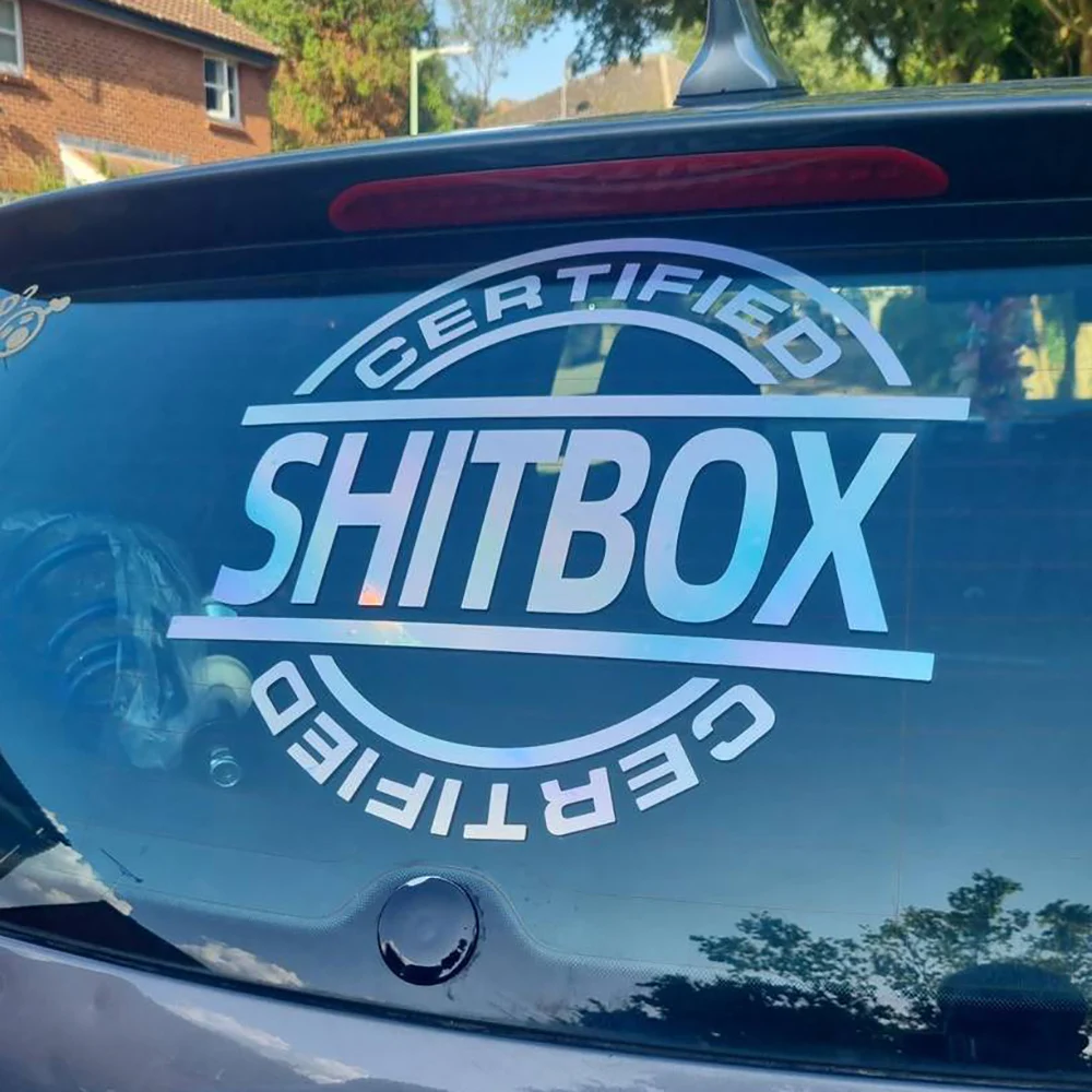 Certified Shitbox Window Vinyl Decals Sticker Creative Car Body Laptop Decorative Funny Car Window Car Styling