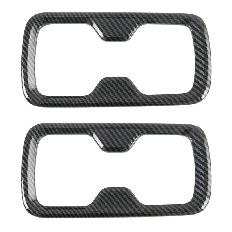 2X For Nissan Navara NP300 2016-2019 Carbon Fibre Car Front Water Cup Holder Protector Frame Cover Trim Sticker