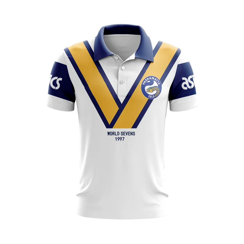 

POLO Parramatta Eels 1997 Mens Sevens Retro Jersey Sizes S-5XL