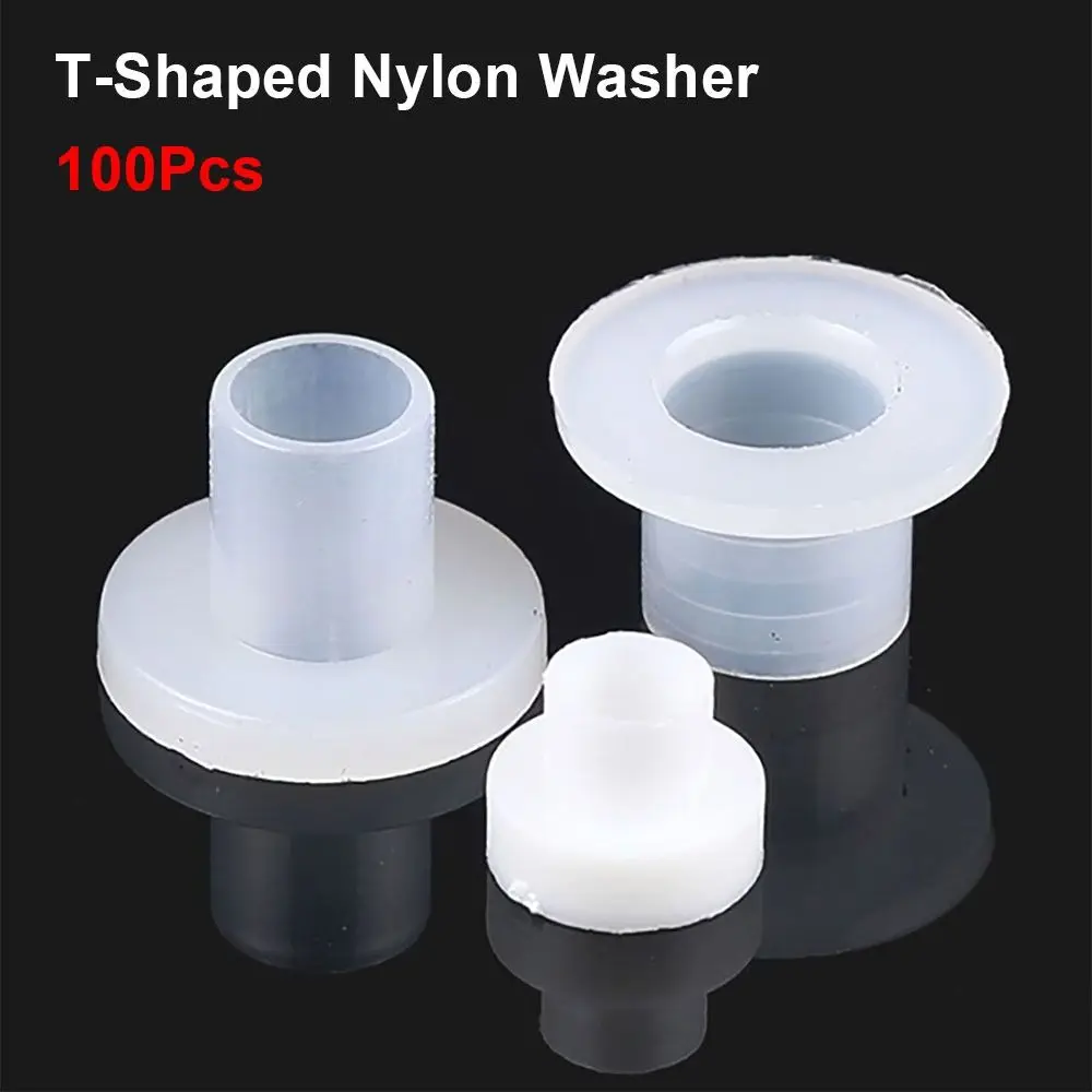 100Pcs M3-M20 T-Shaped Nylon Washer Nylon Plastic Concave Convex Insulation Spacer T-Type Step Plastic Step Gasket