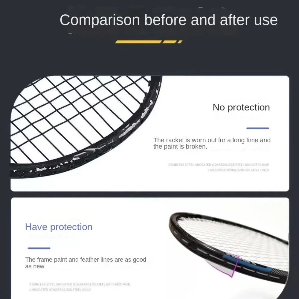 

Transparent Racket Edge Tape Self Adhesive Invisible Racquets Protective Sticker Wear Resistant Anti Paint Off