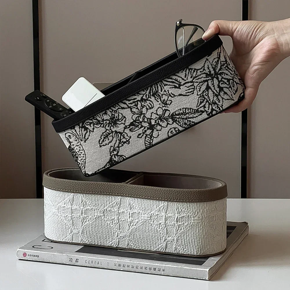 

Французский ретро ящик для хранения, роскошный кожаный ящик для хранения, многофункциональное украшение для гостиной, рабочего стола, аксессуары для домашнего хранения