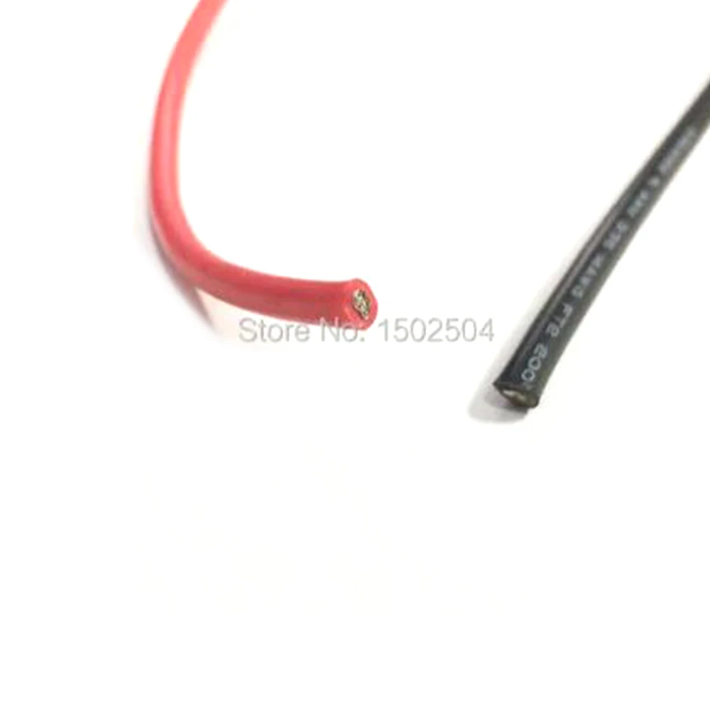 14 AWG Gauge Silicone Wire Flexible Stranded Copper Cables 1M Black and  1M Red for RC Wholesale