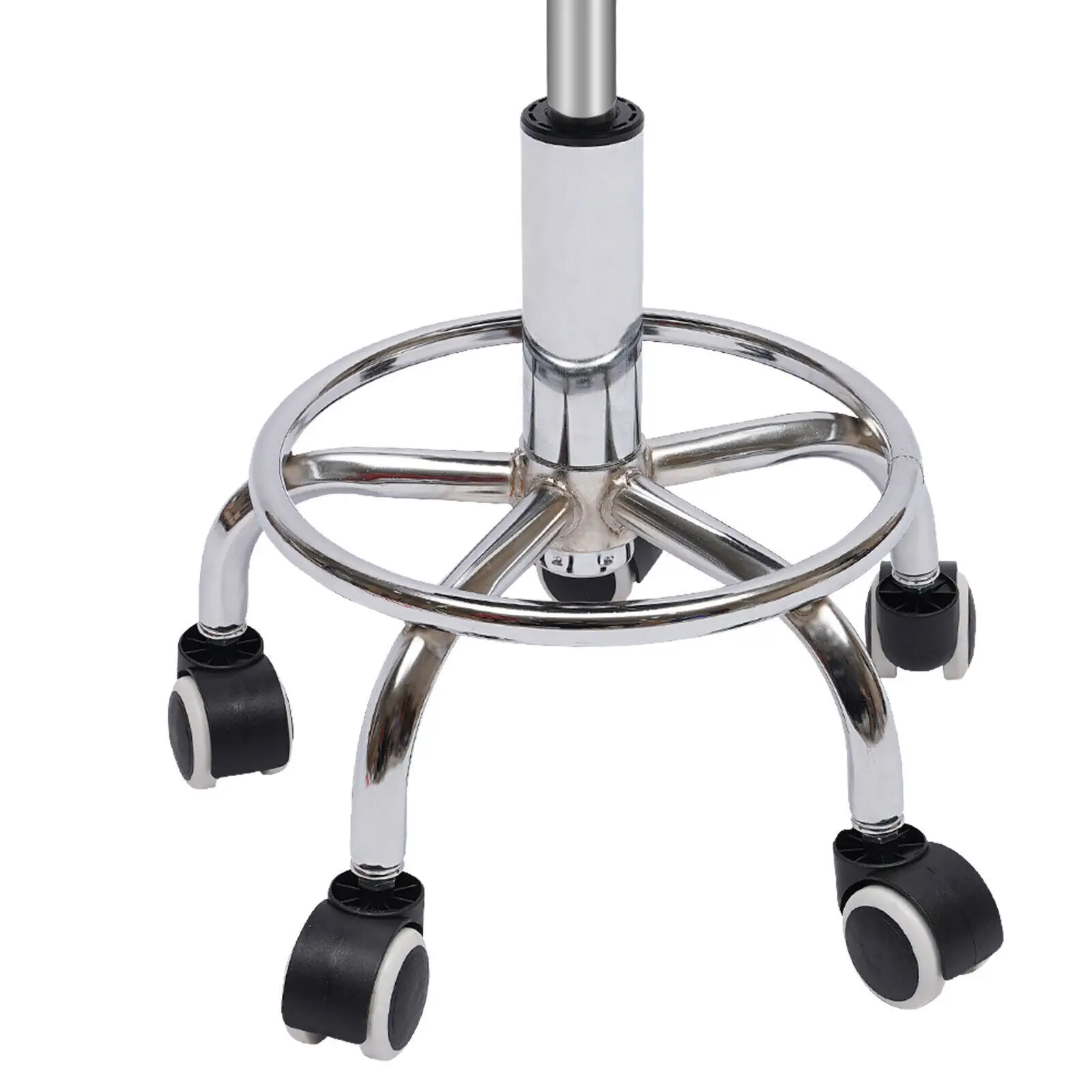 Hidráulica Rolling Stool para Office Beauty Salon, altura ajustável branca e 360 ° Rotating Bar Chair, Lifting Work Bench for Home