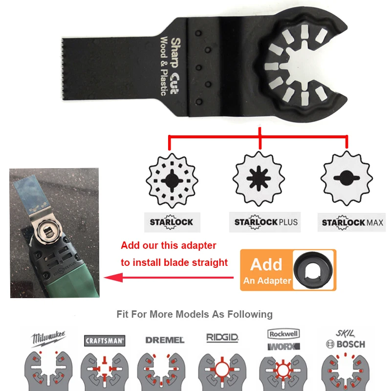 Hojas de sierra oscilantes para cortar madera, herramientas Multimaster reemplazadas, accesorios de bricolaje, 20mm, 8 paquetes