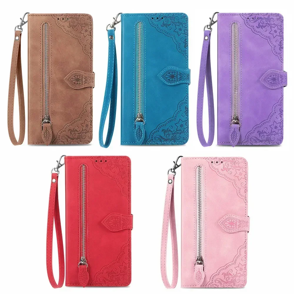 S21FE S22 Ultra 23 S24 S25 5G Custodia di lusso Portafoglio in pelle con cerniera Libro Capa per Samsung Galaxy S21 FE S20 24 S 21 22 Plus S23 Etui