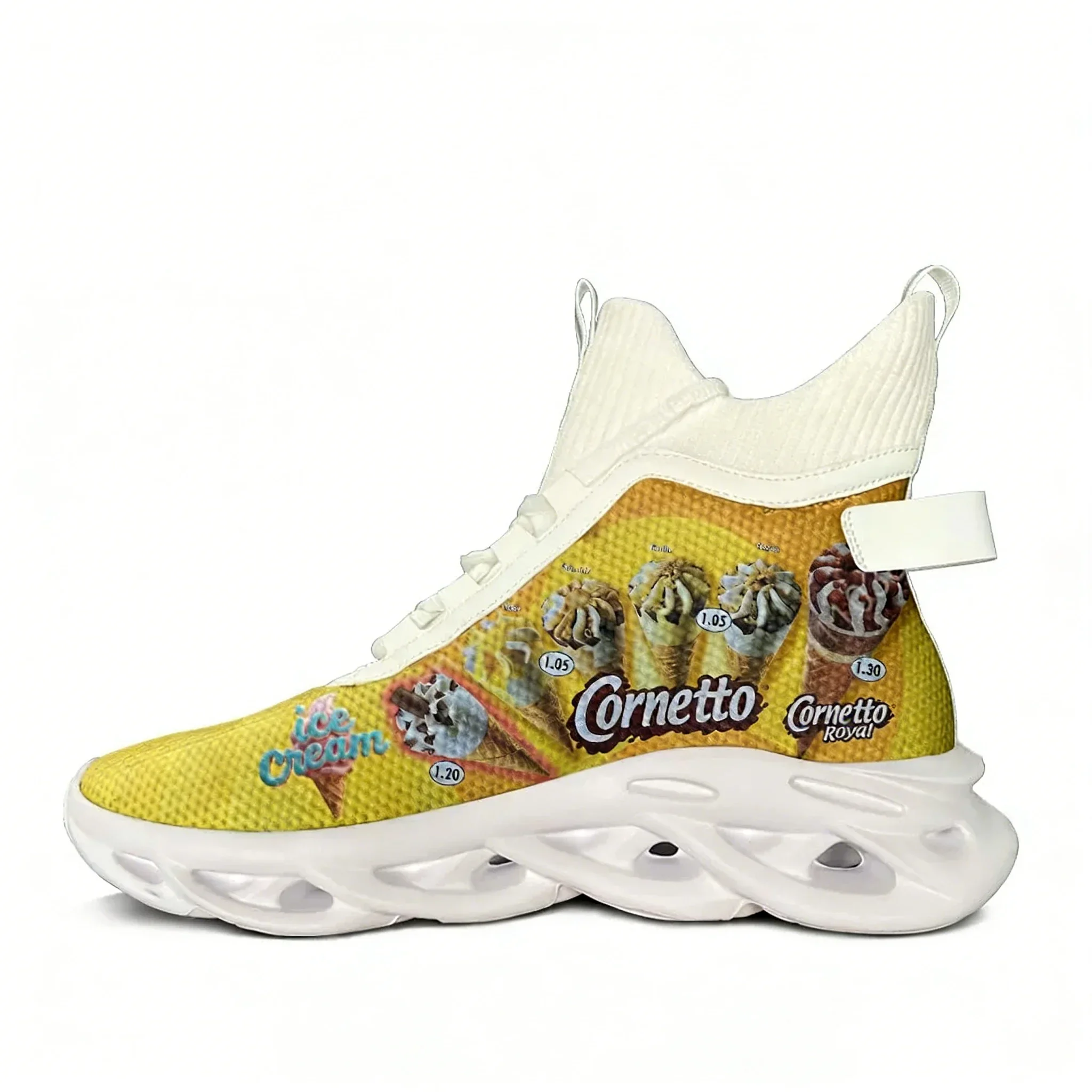 

Ice Cream High Top Flats Sneakers Mens Womens Sport Running Shoe High Quality Sneakers Lace Up Mesh Footwear Personalized Shoes