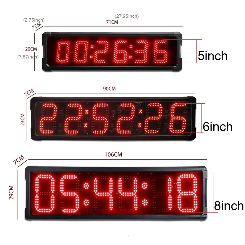 GANXIN Marathon Race Timing Device Big LED Clock Real-time Synchronized Stopwatch Timer Control Outdoor Waterproof Double Sides
