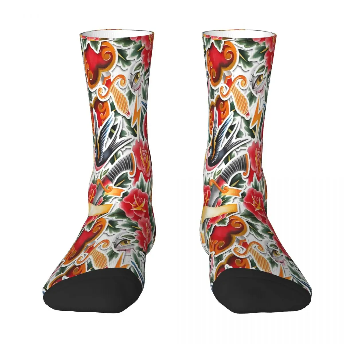 

Traditional Tattoo Sock Socks Men Women Polyester Stockings Customizable Design