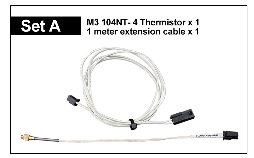 Trianglelab ADR ™ 104NT-4-R025H42G (104GT-2) Thermistor-Sensor, neue Standard-Mehradrig-Laser-geschweißte Leitungen, 3x15 mm, Metall M3 M4 – Detail 37