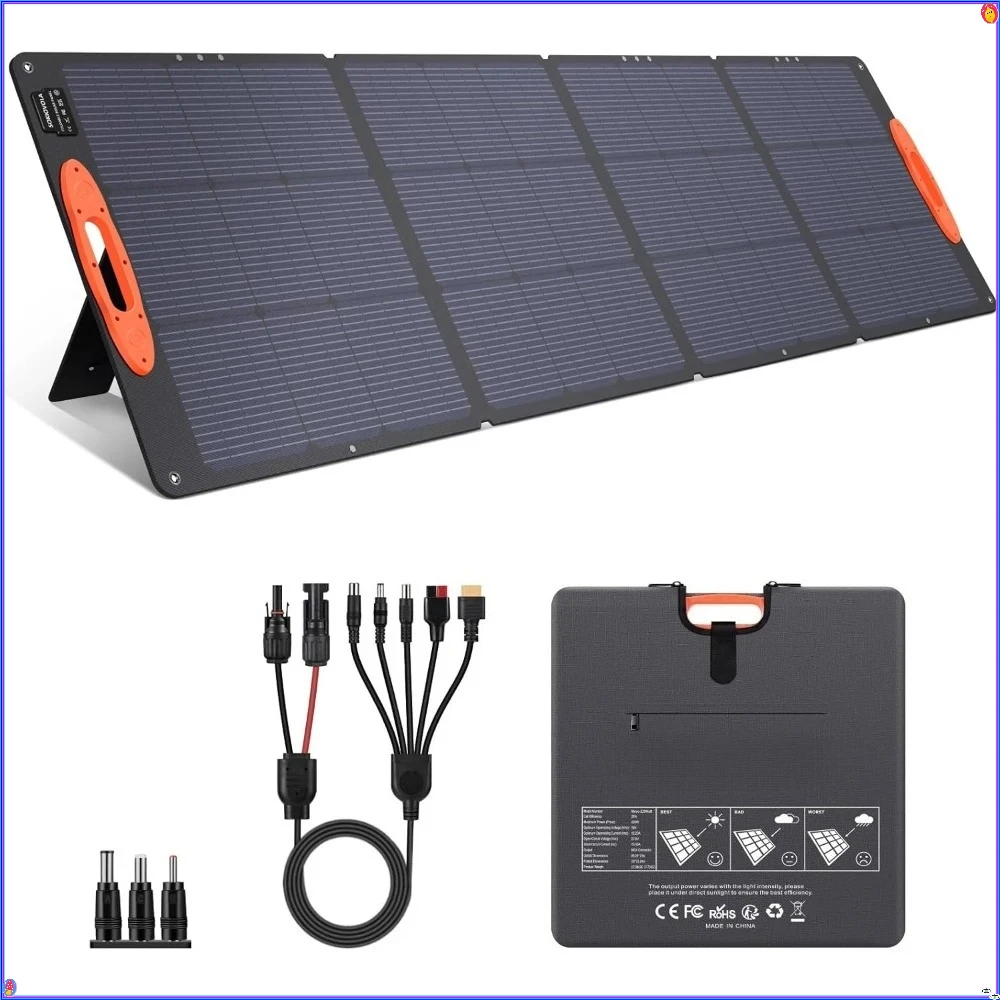 لوحة شمسية N-Type 16BB 220W لـ EF/Jackery/Bluetti/Anker، IP68 ETFE كفاءة 25%