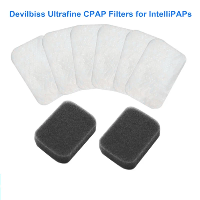 10/20/40/60 PCS American DeVilbiss Respirator Machine DV54/55/56/57 Universal Accessories CPAP Black Foam and White Filters