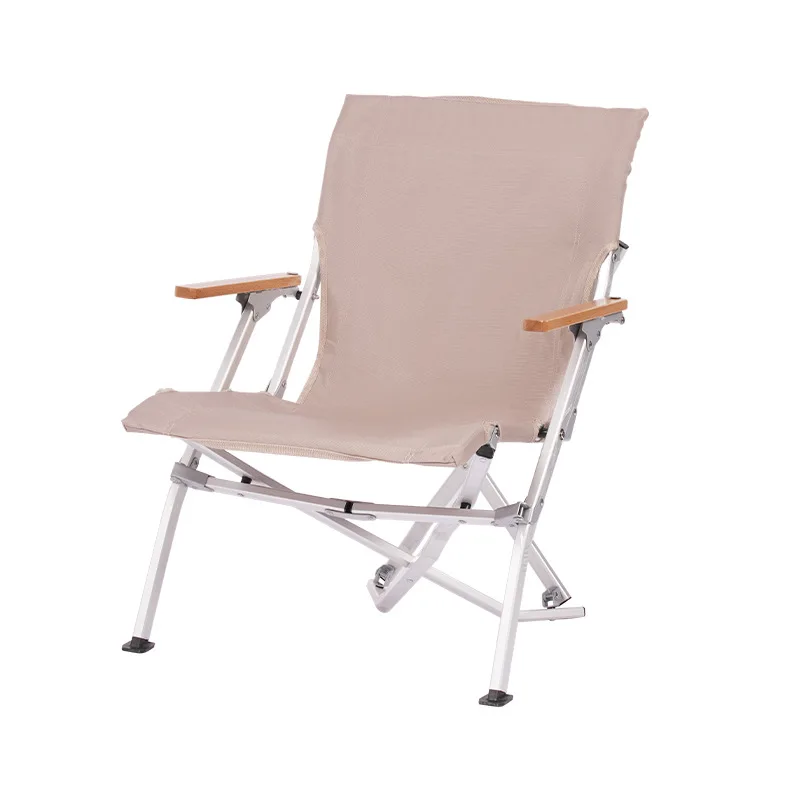 

Outdoor folding chair portable fishing leisure camping Oxford cloth recliner high back aluminum