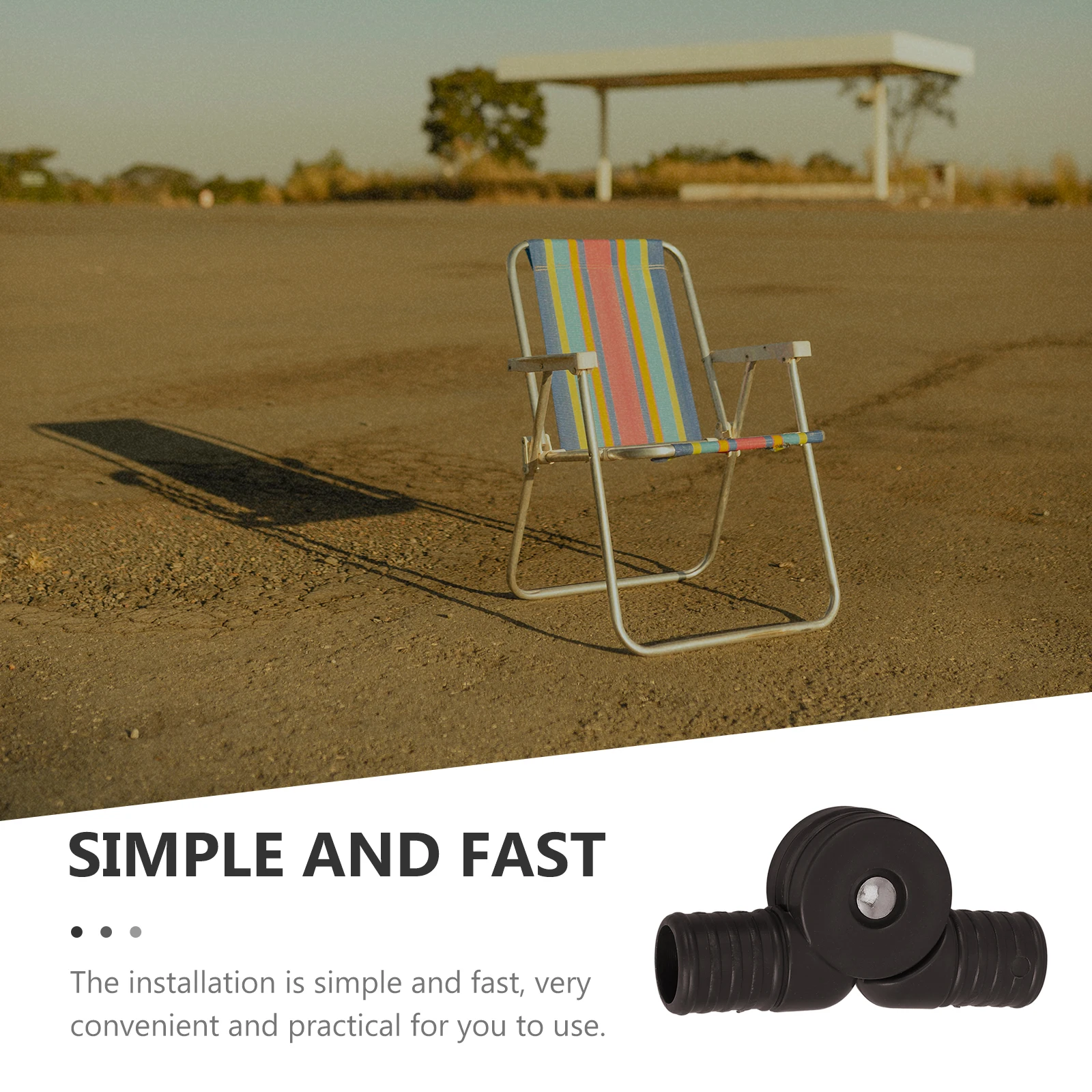 

Round Mouth Rattan Buckle Connection Accessories Chair Fitting Connector Tubes Recliner Beach Lounge Camping Foldable Plastic