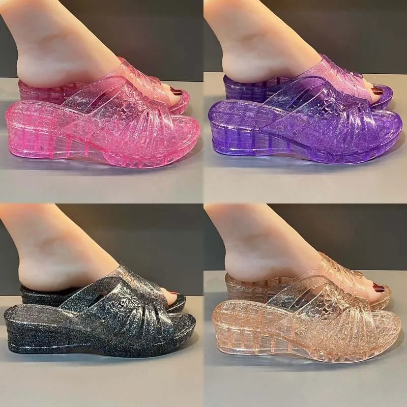 

New transparent fashion women's slippers