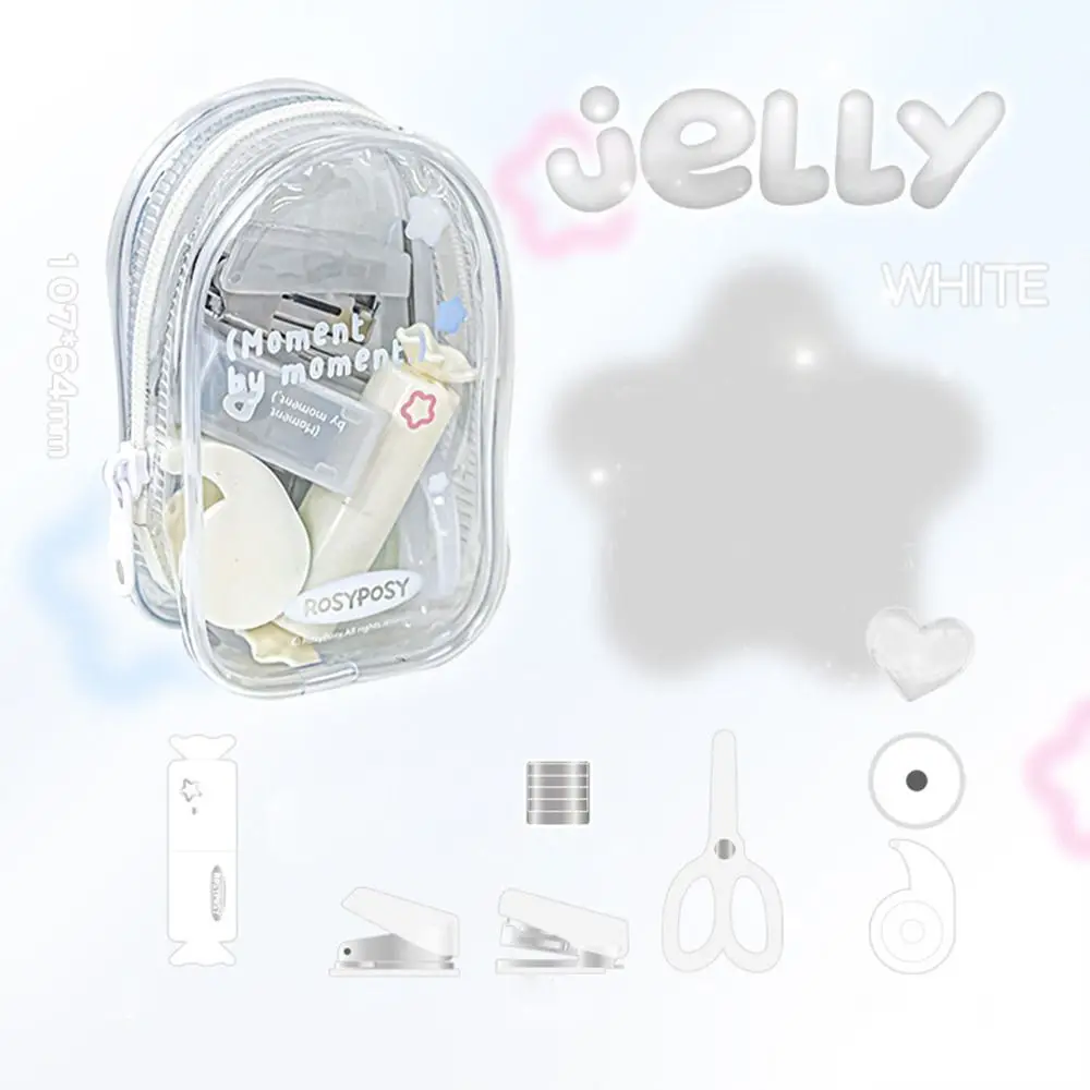 

Stationery Portable Mini Punch Stapler Kit INS Handcraft Scrapbook Tools Set DIY Crafts Punch Machine Kit Binding Tool