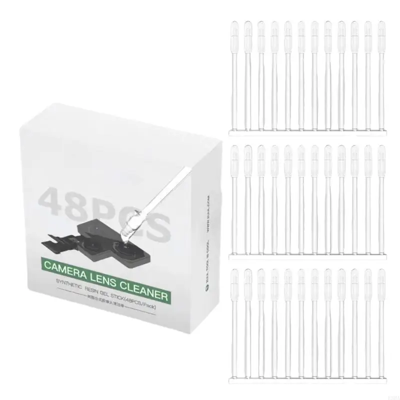 E8BA 48pcs Handykamera -Objektivreiniger Synthetischer Harzstäbchen Staubfingerabdruck Telefon Kamera