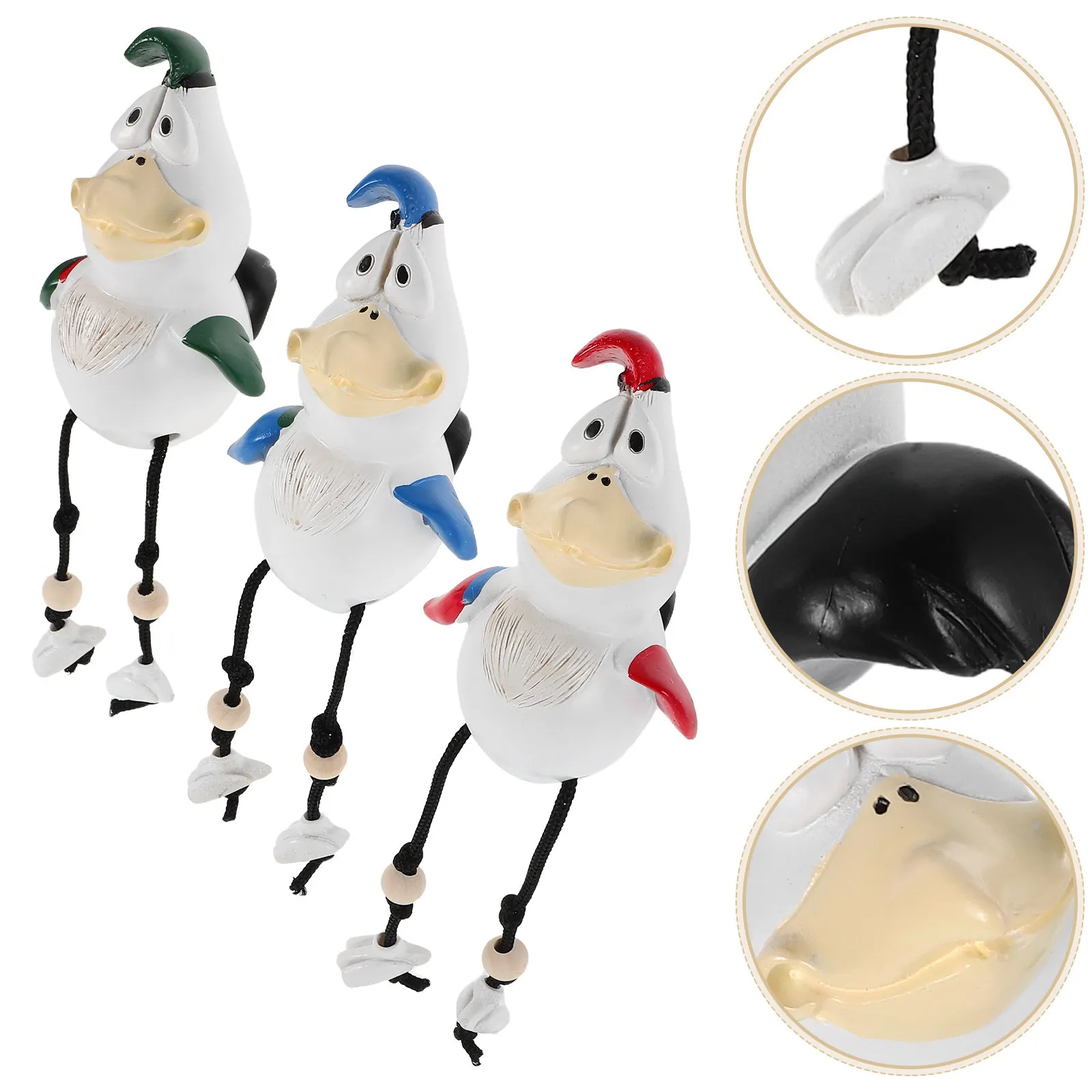 

Набор из 3 забавных садовых статуэток кур: Скульптуры петухов из смолы для двора, забора, патио, балкона