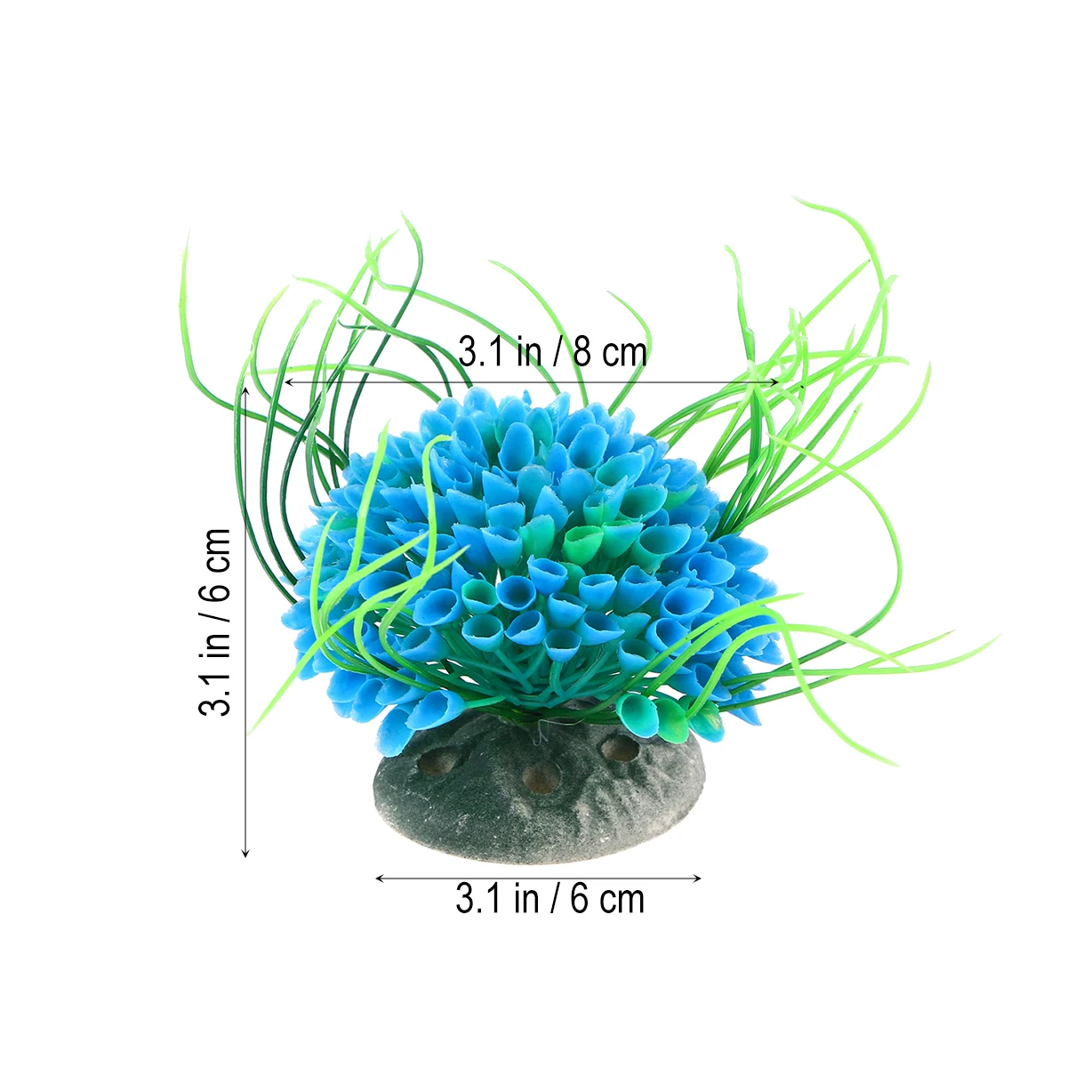 

Artificial Aquarium Plants Realistic Blue Fake Grass Base for Fish Tank Decorations Long Lasting Non Toxic Easy Cleaning
