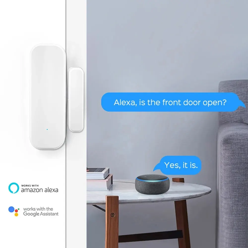 Tuya Smart Zigbee Door Window Contact Sensor Wireless Detectors Open/Close Support Smart Life App for Alexa Google Assistant