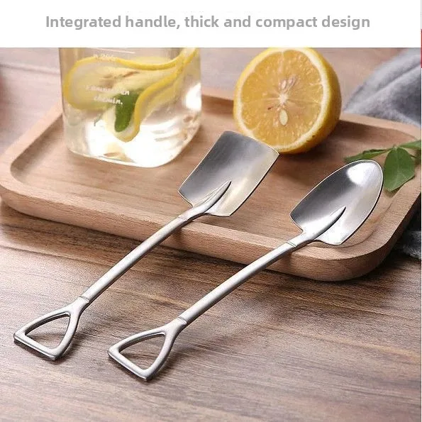 Stainless Steel Shovel Spoon Cute Dessert Eating Watermelon Spoon Retro High End Home Use Iron Shovel Soup Spoon