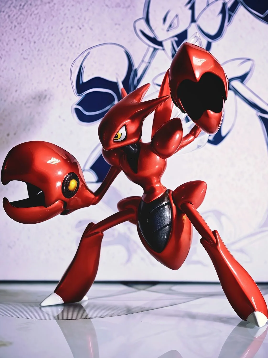 Figurka Anime Pokemon Scizor 9cm/3.54 cala, Figurka Akcji Mantis, Statuetka PVC, Ozdoba na Biurko, Model Kolekcjonerski, Zabawki, Prezenty