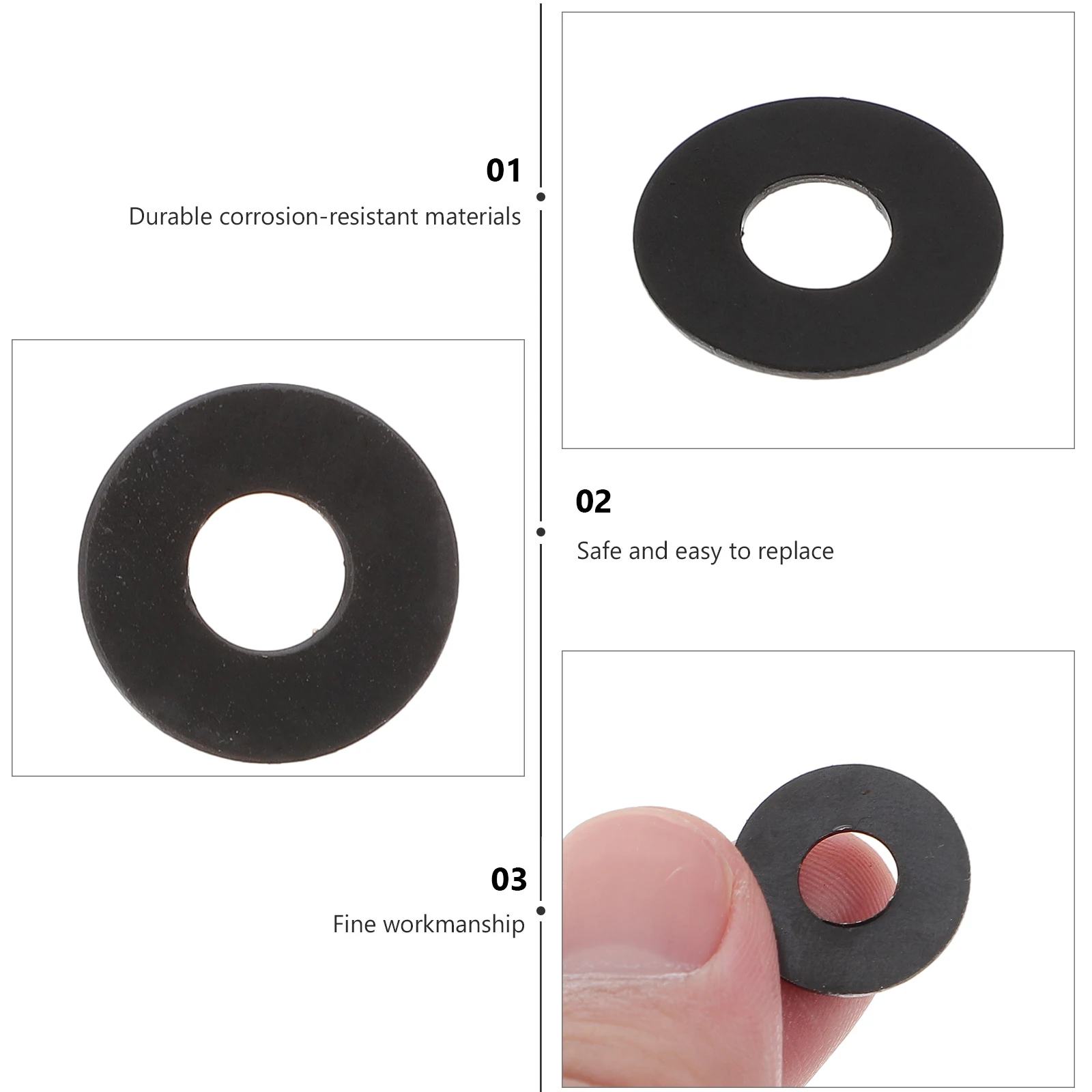 

40 Pcs Flat Washers Iron Material Hardwares Bolt Fixing Prevent Loose Metal Screws Washer Pad Hardware Accessories