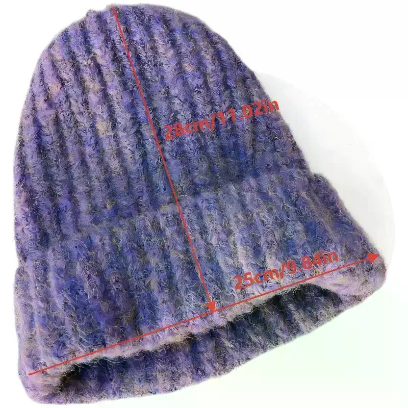 Topi Rajut Musim Dingin Mode Korea Warna Permen Topi Rajut Hangat Kasual Luar Ruangan Lembut Hangat Model Slouchy Untuk Wanita Hadiah