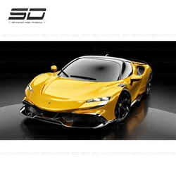 High Quality Carbon Fiber Full Set Body Kit Car Bumper Rear Spoiler Side Skirts For  SF90