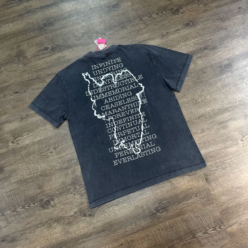 Yao Fashion SAINT OF MICHAEL Men Clothing Short Sleeve Y2k Retro Baggy Graphics Tee Men T