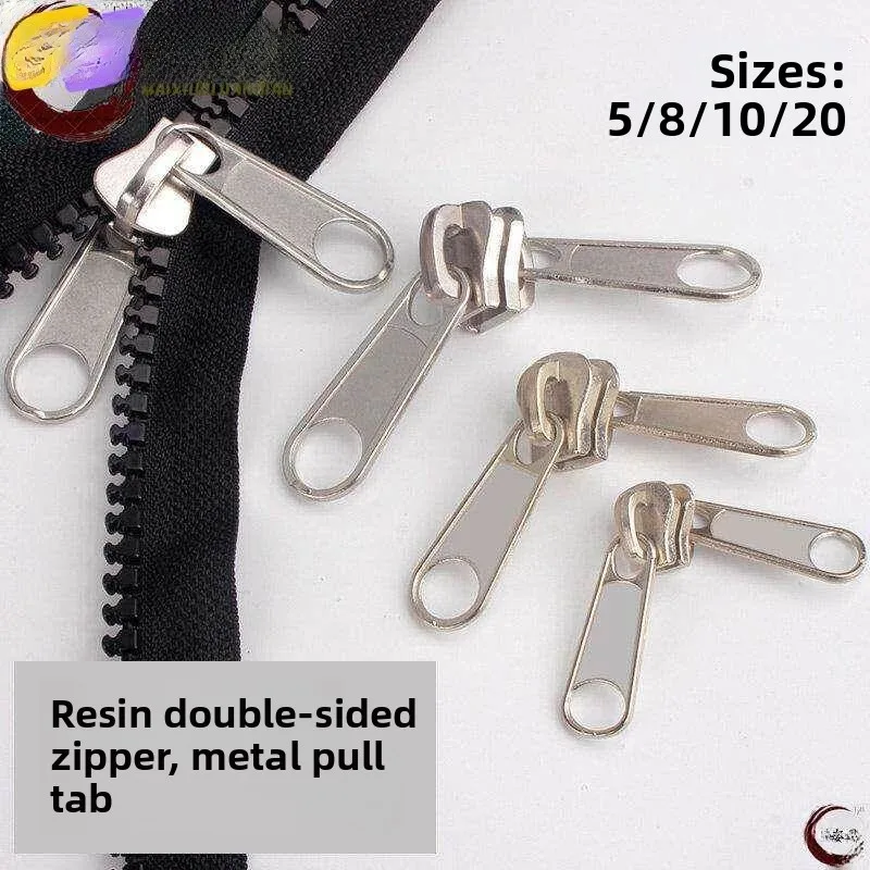 

Resin Metal Double Head Zipper Pulls Tent Carport Accessories Outdoor Large Zipper Heads Home Sewing DIY Materials Tools