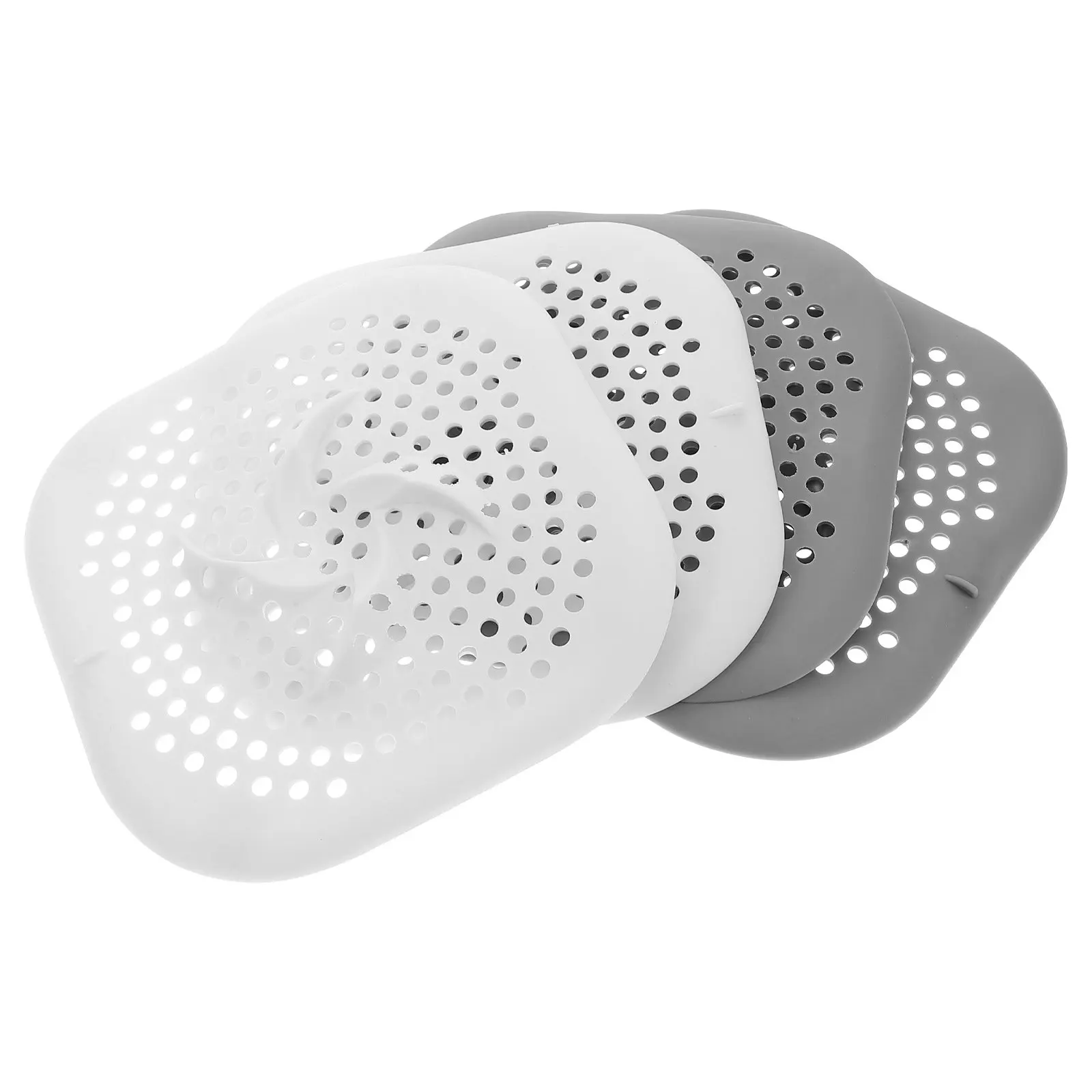 

4Pcs Silicone Bathroom Sink Shower Drain Strainer Hair Catcher Anti-Odor Overflow Cover Filter Stopper Bathroom Essential