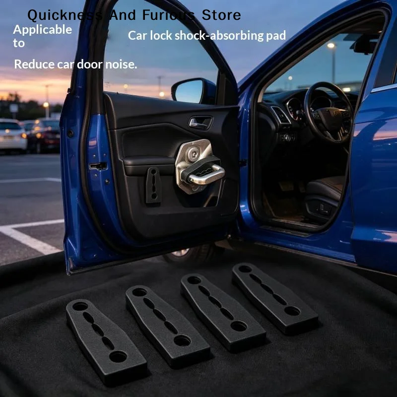 4 Pcs Car Door Anti-Shock Buffering Pads For Door Edge, Prevent Slamming Noise And Vibration Cushion Universal Auto Accessories