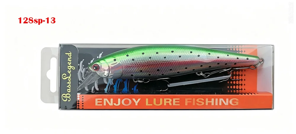 BassLegend Fishing Kunstköder Suspending Minnow Shallow Wobbler Jerkbait Shad Bass Pike Lure 128 SP 78 F 65 SP – Detail 2