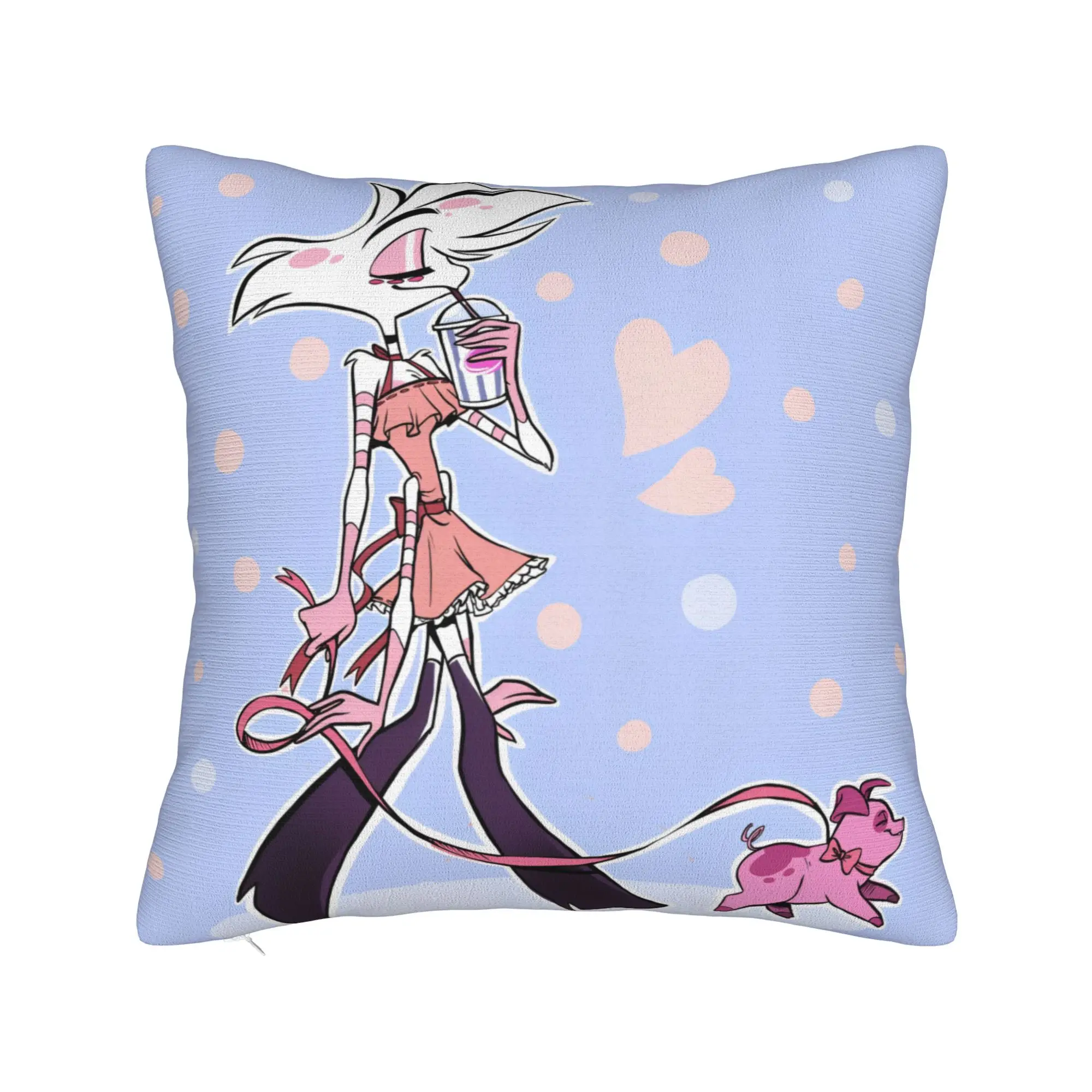 Hazbins Hotels Angel Dusts Pillowcase Double-sided Printing Cushion Cover Decoration  Throw Pillow Case Cover Home Zippered