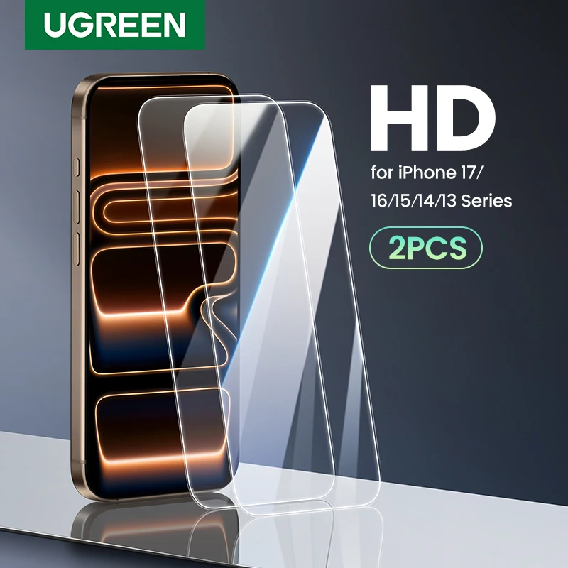 

UGREEN 2PCS Screen Protector For iPhone 17 Pro Max Tempered Glass For iPhone Screen Protectors Film