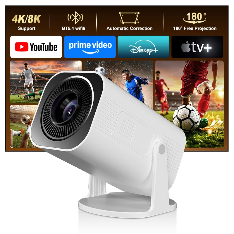 Salange Android 14 P330W Projector HD 1080P 4K Supported Allwinner H723 BT5.3 Smart TV Office Micro Portable Wifi6 Home Theater